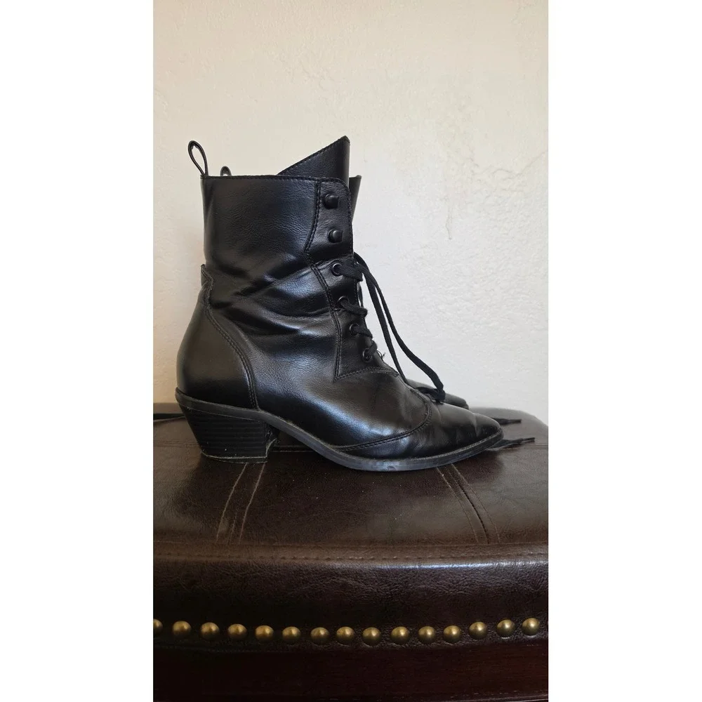 KILLSTAR Raven Pointed-Toe Festival Western Grunge Minimalist Heel Bootie SZ 7 - Picture 8 of 8